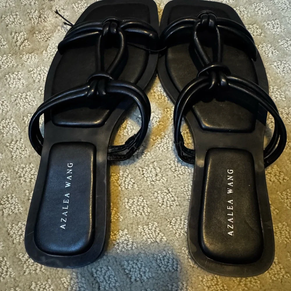 Azalea Wang Black‎ Women's Knot Sandals